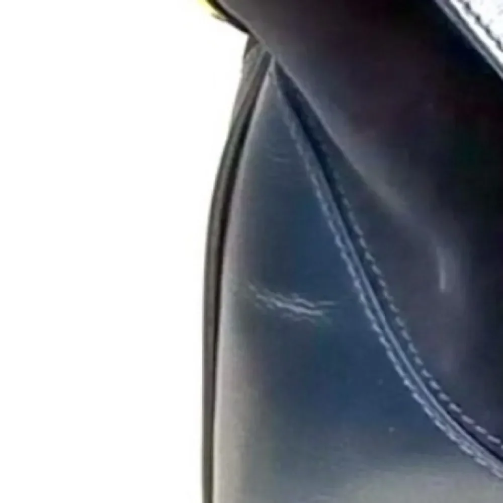 Auth Vintage Gucci Navy Blue Leather Suede Shoulder Bag Preloved Purse Old Gucci - Picture 11 of 14